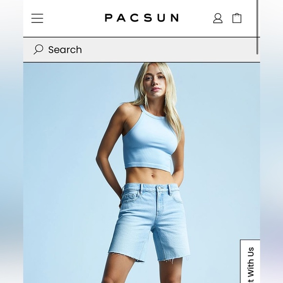 Pacsun longline jean shorts - Picture 3 of 9